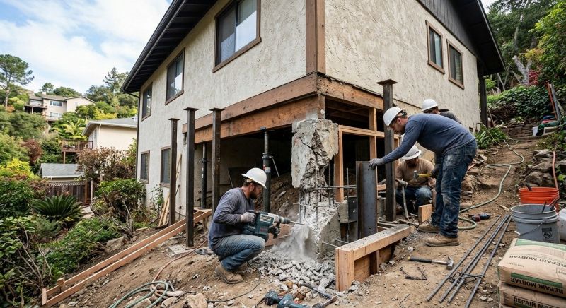 Concrete Foundation Repair in James City County, VA