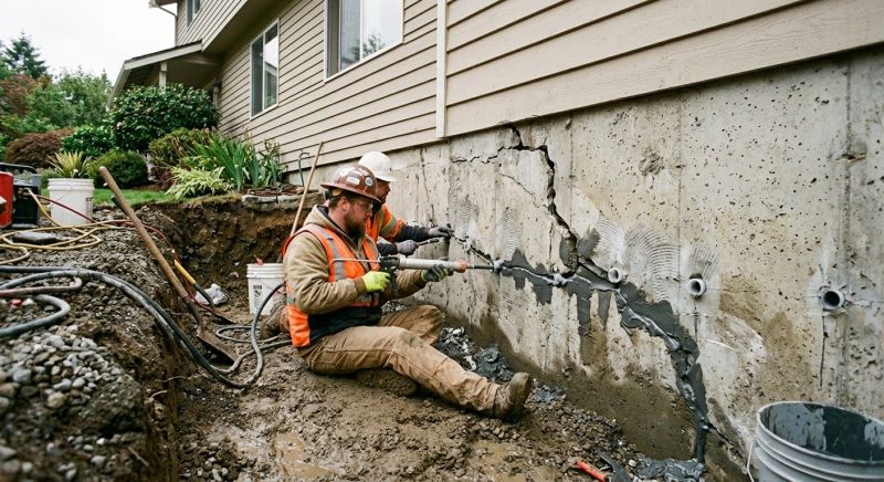 Cracked Foundation Repair in Ivor, VA