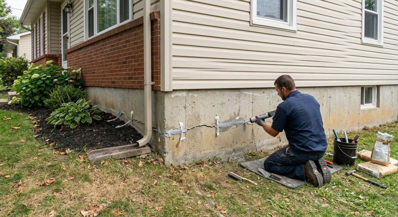 Cracked Foundation Repair in York County, VA