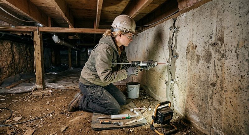 Crawlspace Foundation Repair in Ivor, VA