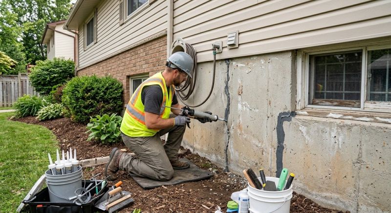 Foundation Crack Sealing in Newport News, VA