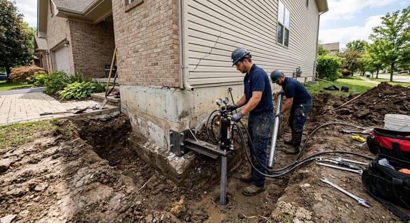 Foundation Settlement Repair in Newport News, VA
