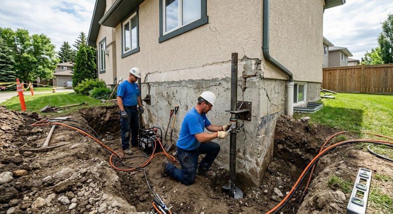 Helical Piers Installation in Newport News, VA