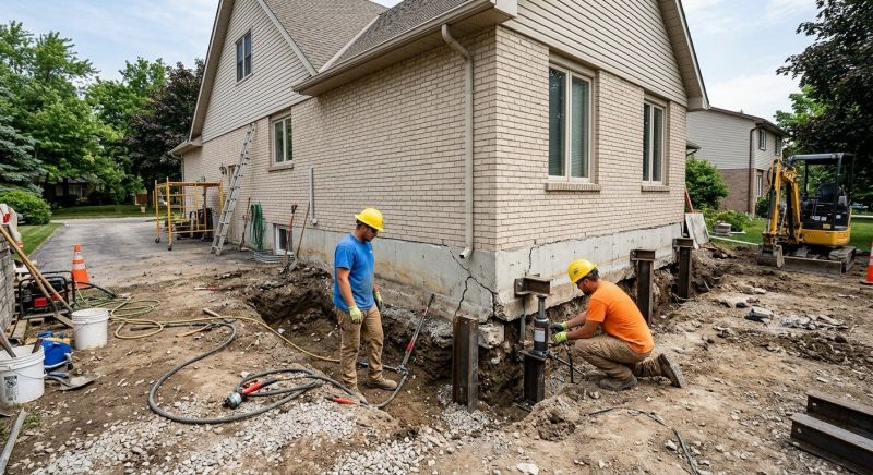 Helical Piers Installation in Newport News, VA