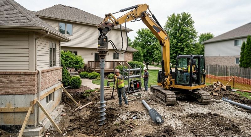 Helical Pile Installation in Newport News, VA