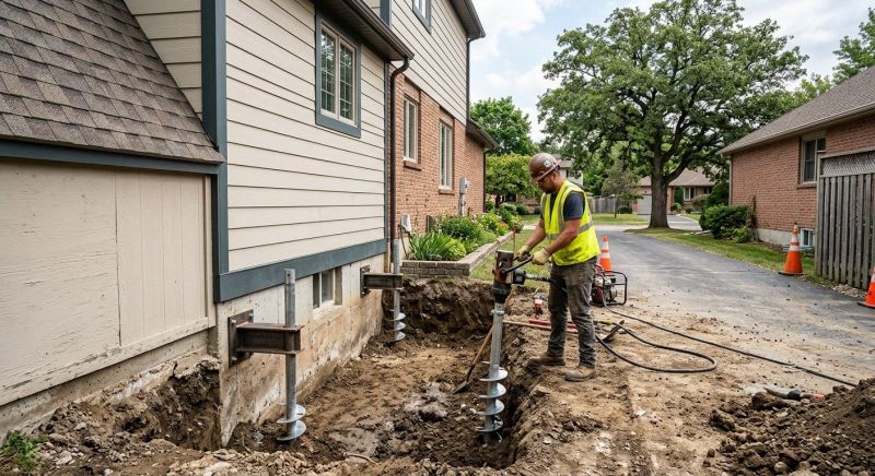 Helical Pile Installation in Newport News, VA