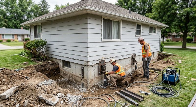 House Foundation Repair in James City County, VA