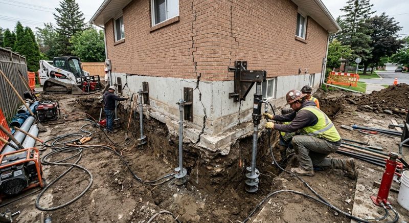 Sinking Foundation Repair in Cardinal, VA