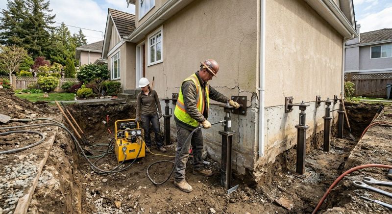 Sinking Foundation Repair in Newport News, VA