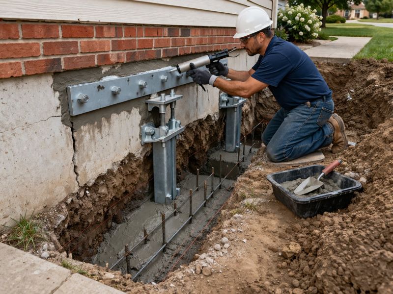 Sinking Foundation Repair in Newport News, VA