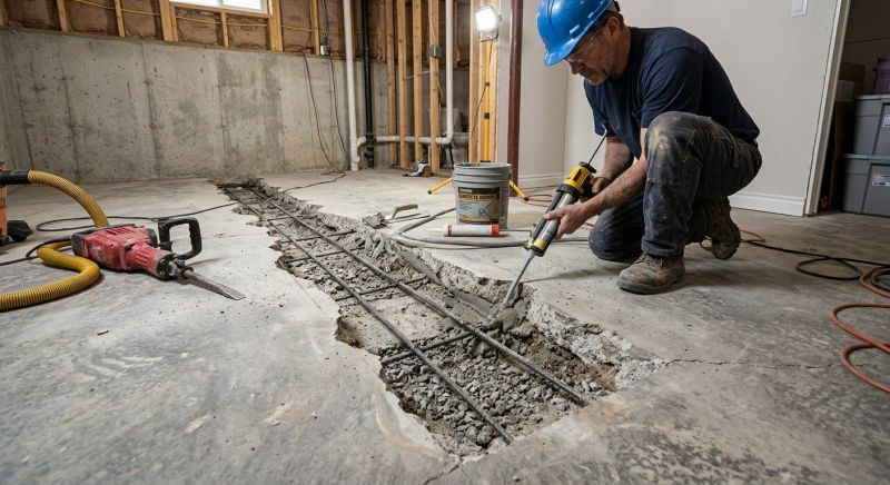 Slab Foundation Repair in Newport News, VA
