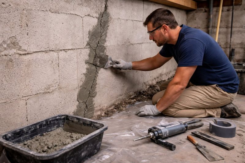 Foundation Crack Repair in Toano, VA